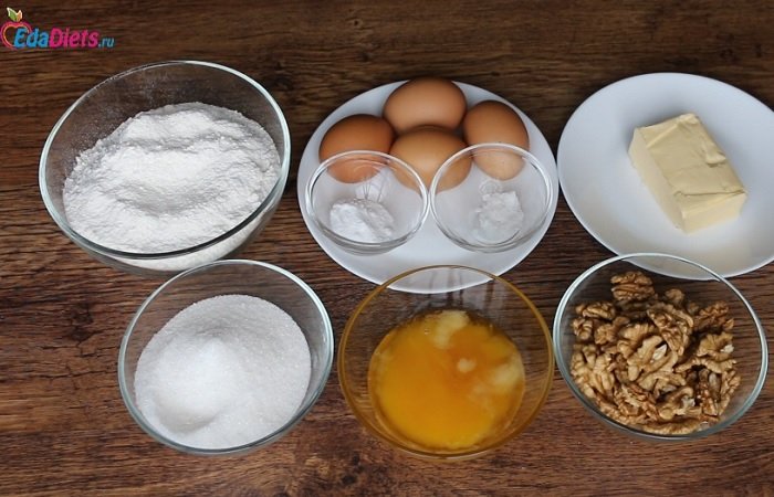 Классический пышный медовый бисквит ингредиенты для рецепта, фото